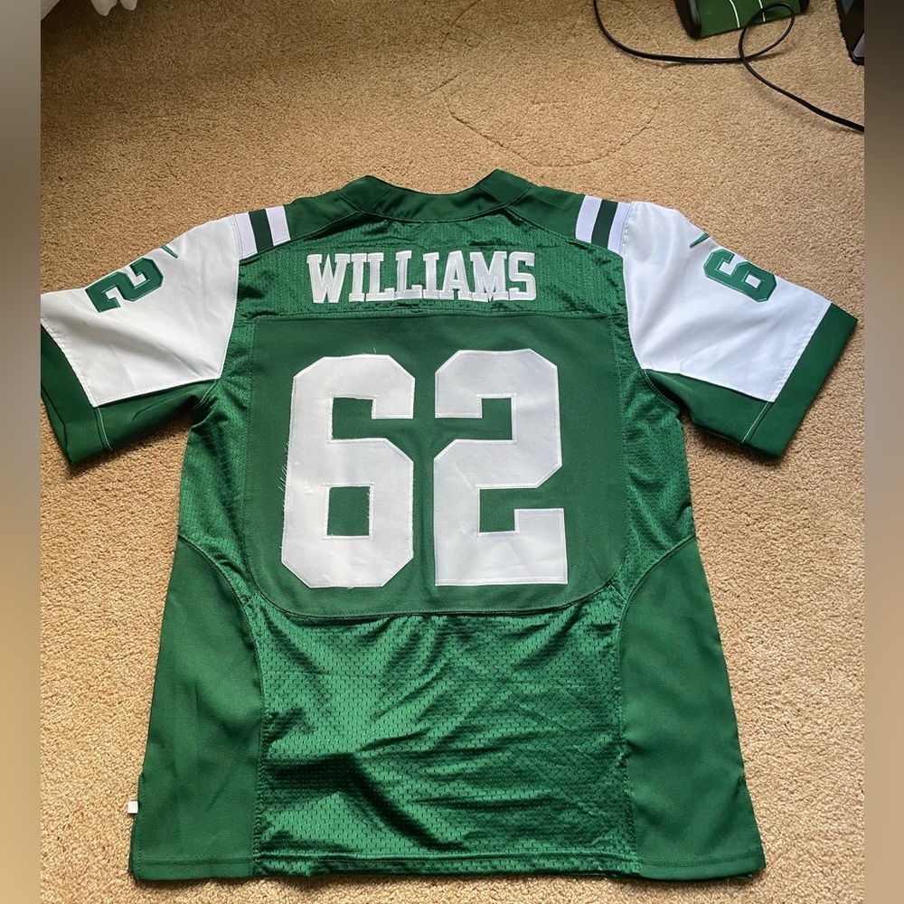 New York Jets NFL Quinnen Williams #62 Short Sleeve V-Neckline Nike Jersey 48
